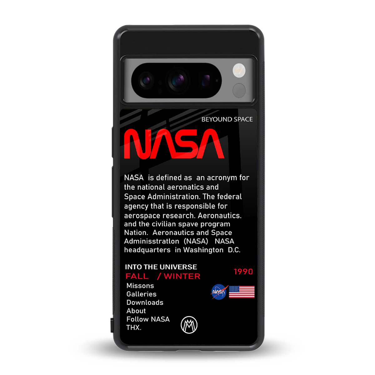 nasa project back phone cover | glass case for google pixel 8 pro