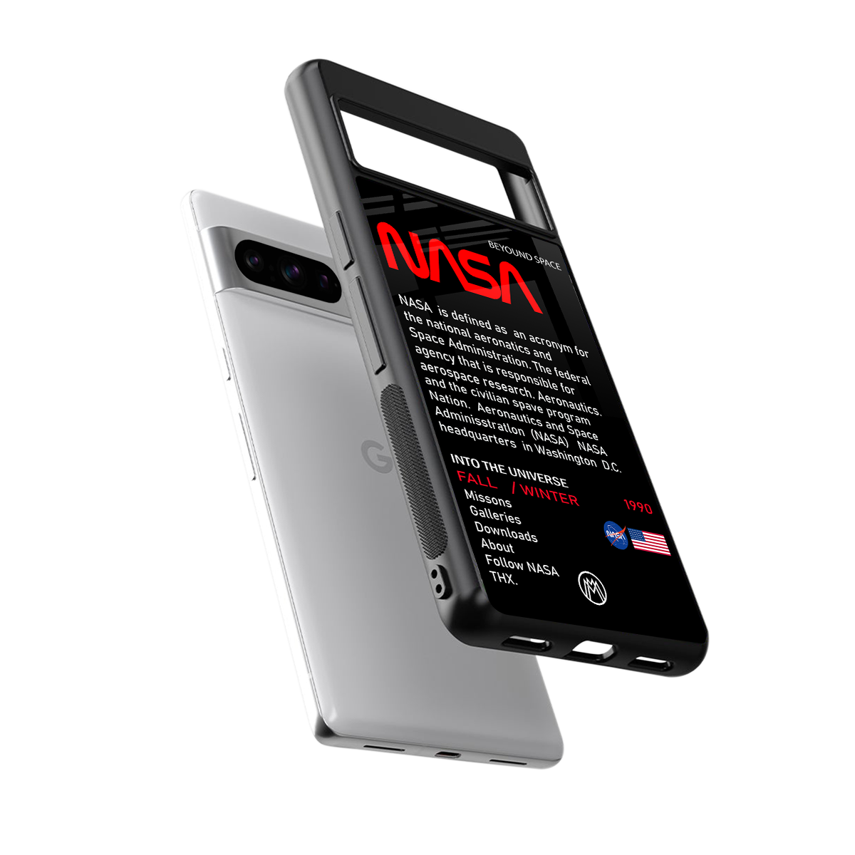 nasa project back phone cover | glass case for google pixel 8 pro