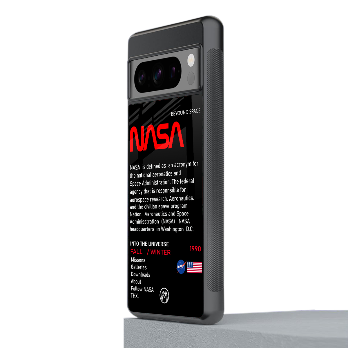 nasa project back phone cover | glass case for google pixel 8 pro