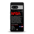 nasa project back phone cover | glass case for Google Pixel 8