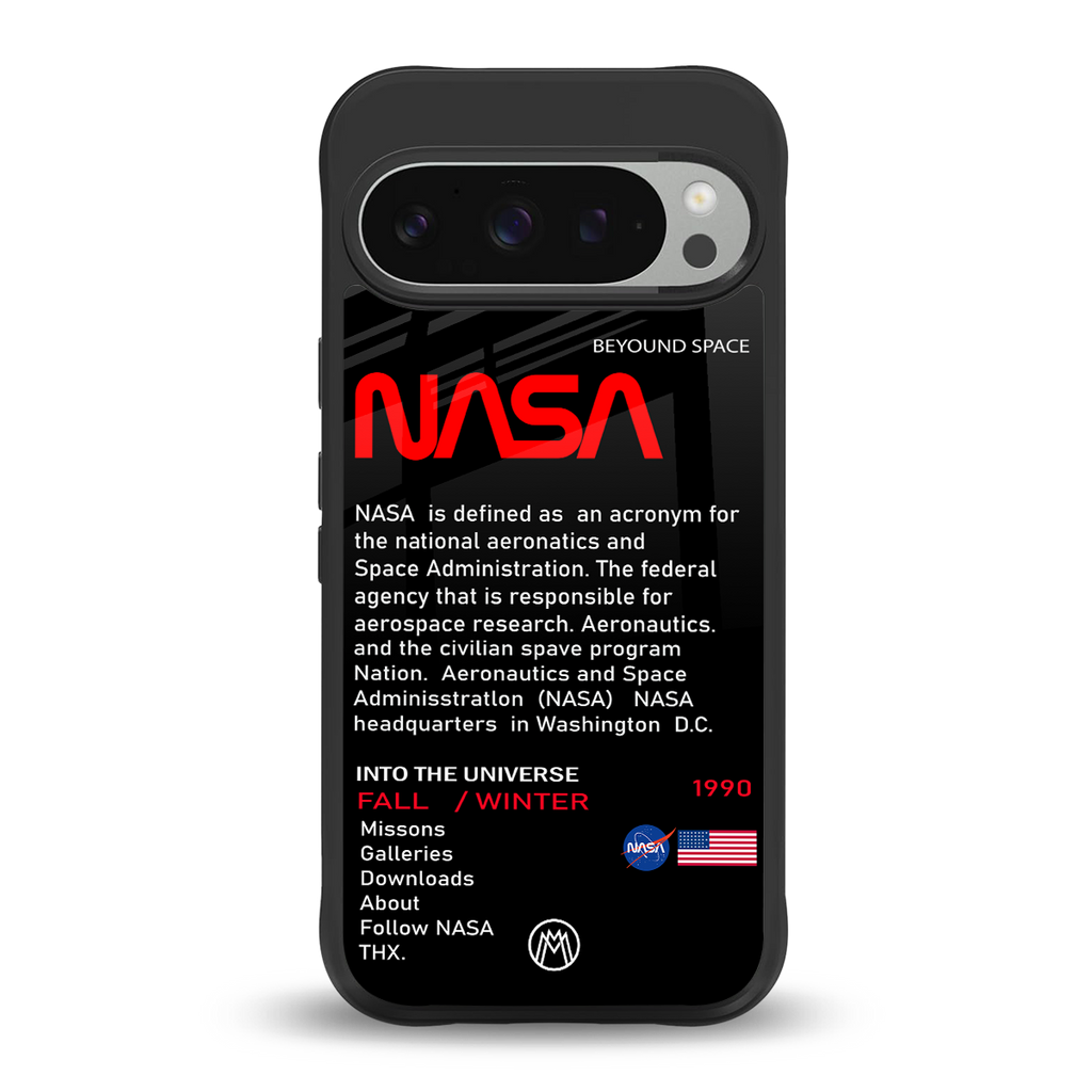 nasa project back phone cover | glass case for google pixel 9 pro xl