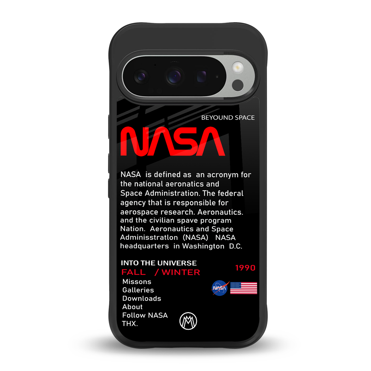 nasa project back phone cover | glass case for google pixel 9 pro xl