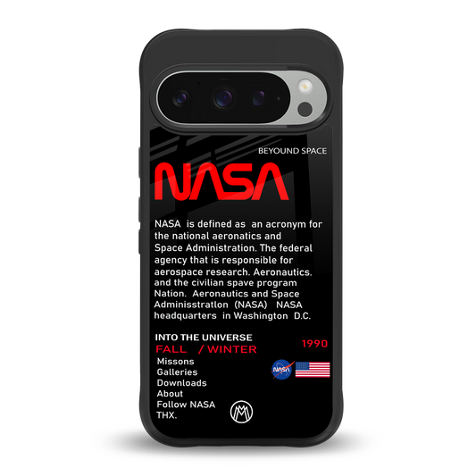 nasa project back phone cover | glass case for google pixel 9 pro xl