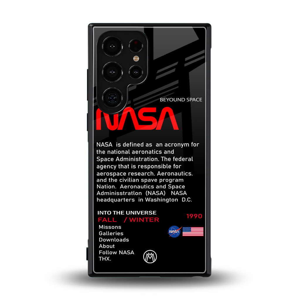 nasa project back phone cover | glass case for samsung galaxy s23 ultra