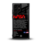 nasa project back phone cover | glass case for samsung galaxy s23 ultra