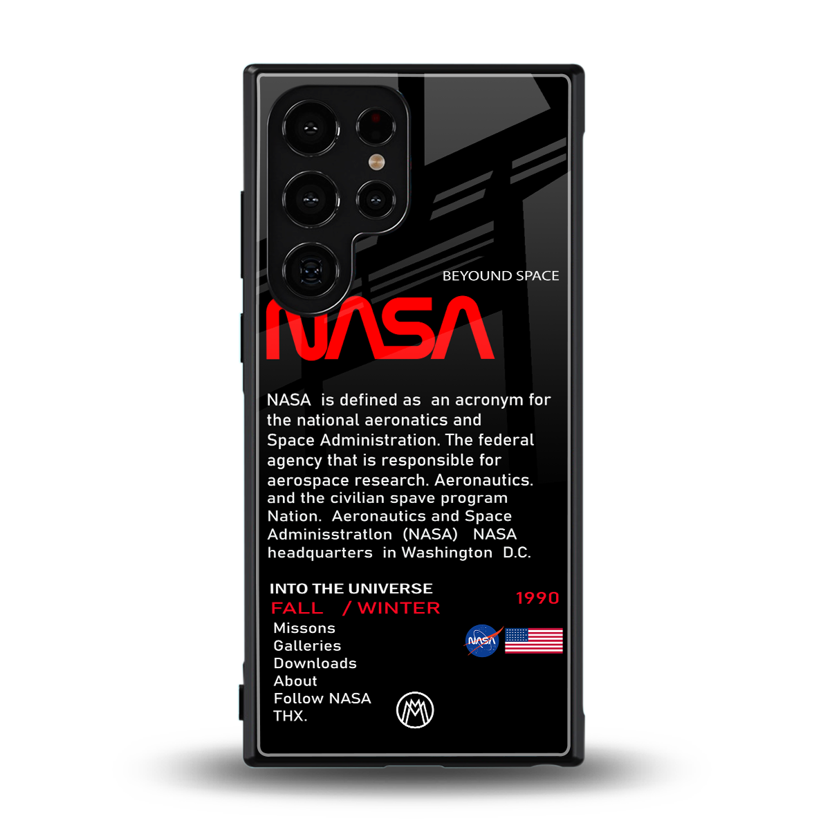 nasa project back phone cover | glass case for samsung galaxy s23 ultra