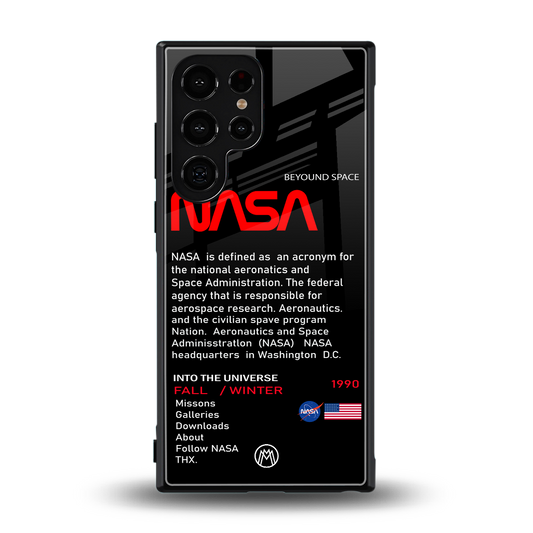nasa project back phone cover | glass case for samsung galaxy s23 ultra