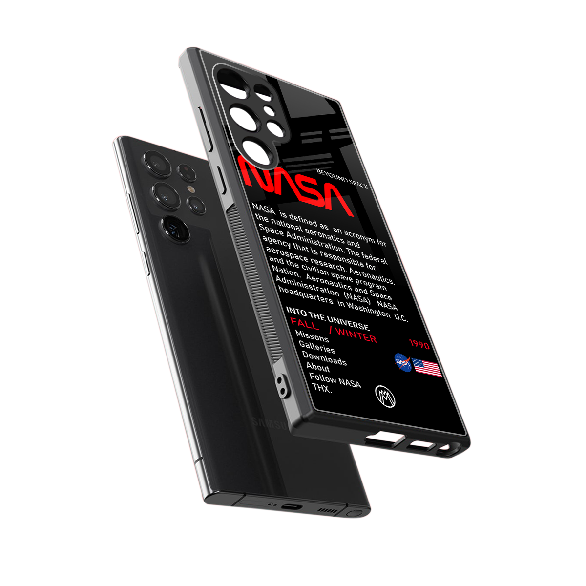 nasa project back phone cover | glass case for samsung galaxy s24 ultra