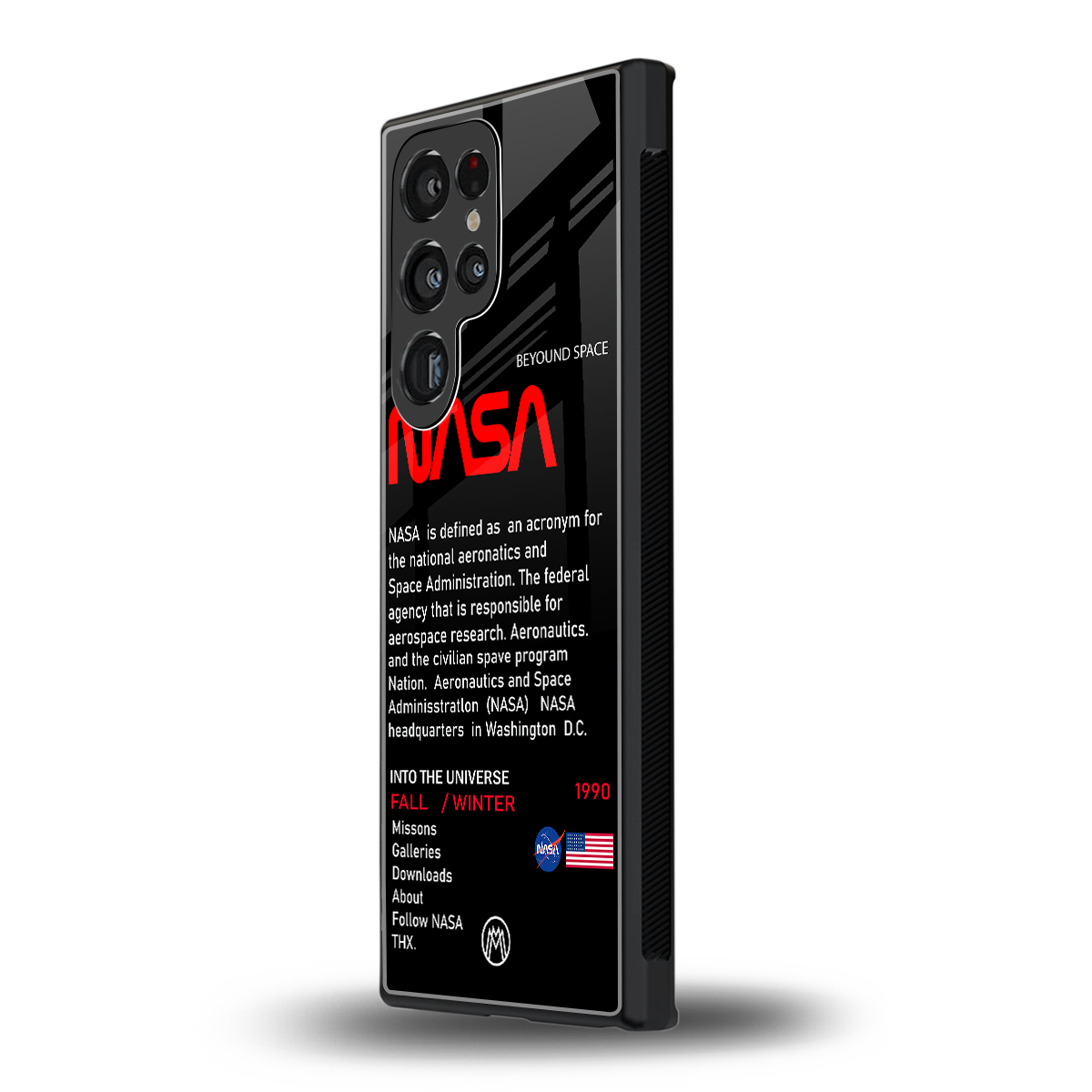 nasa project back phone cover | glass case for samsung galaxy s24 ultra