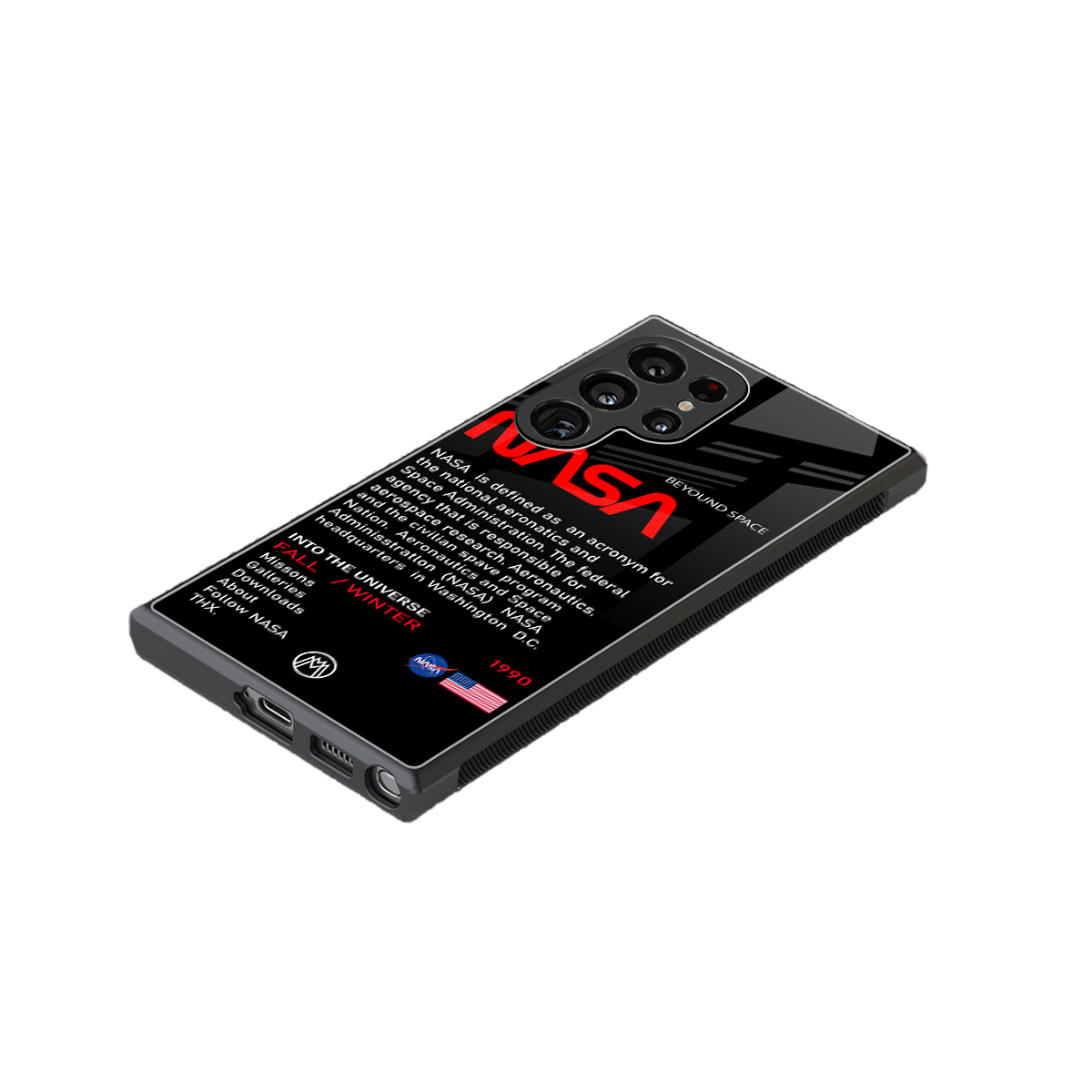 nasa project back phone cover | glass case for samsung galaxy s24 ultra