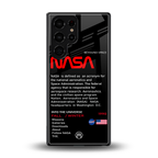 nasa project back phone cover | glass case for samsung galaxy s25 ultra