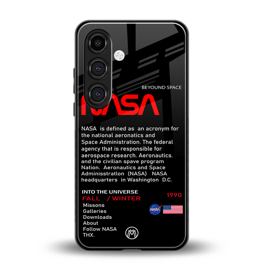 nasa project back phone cover | glass case for samsung galaxy s24 fe