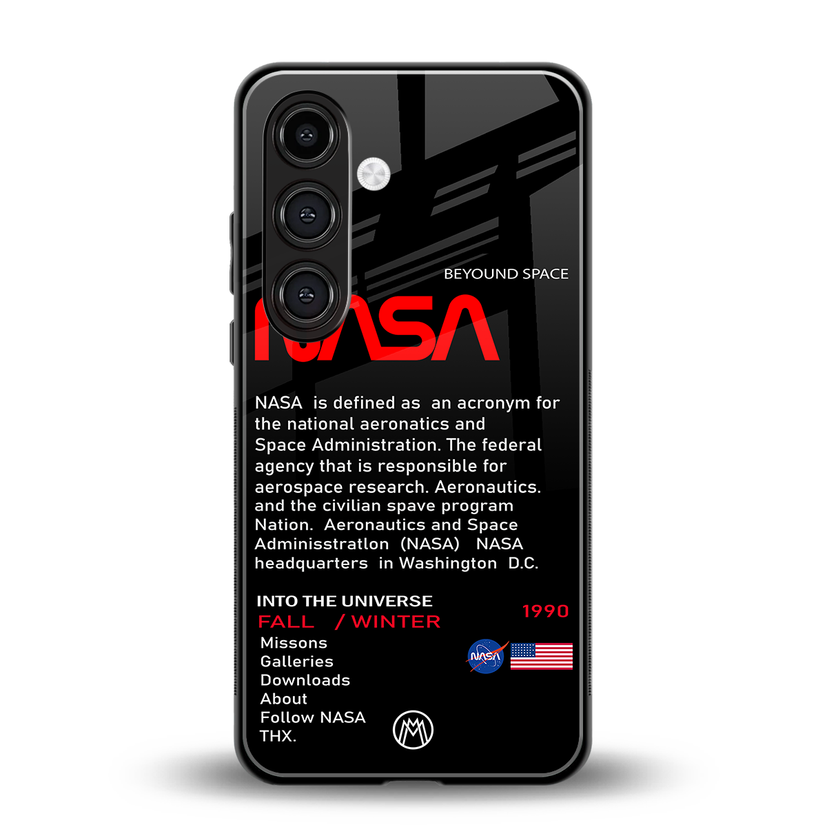 nasa project back phone cover | glass case for samsung galaxy s23 plus