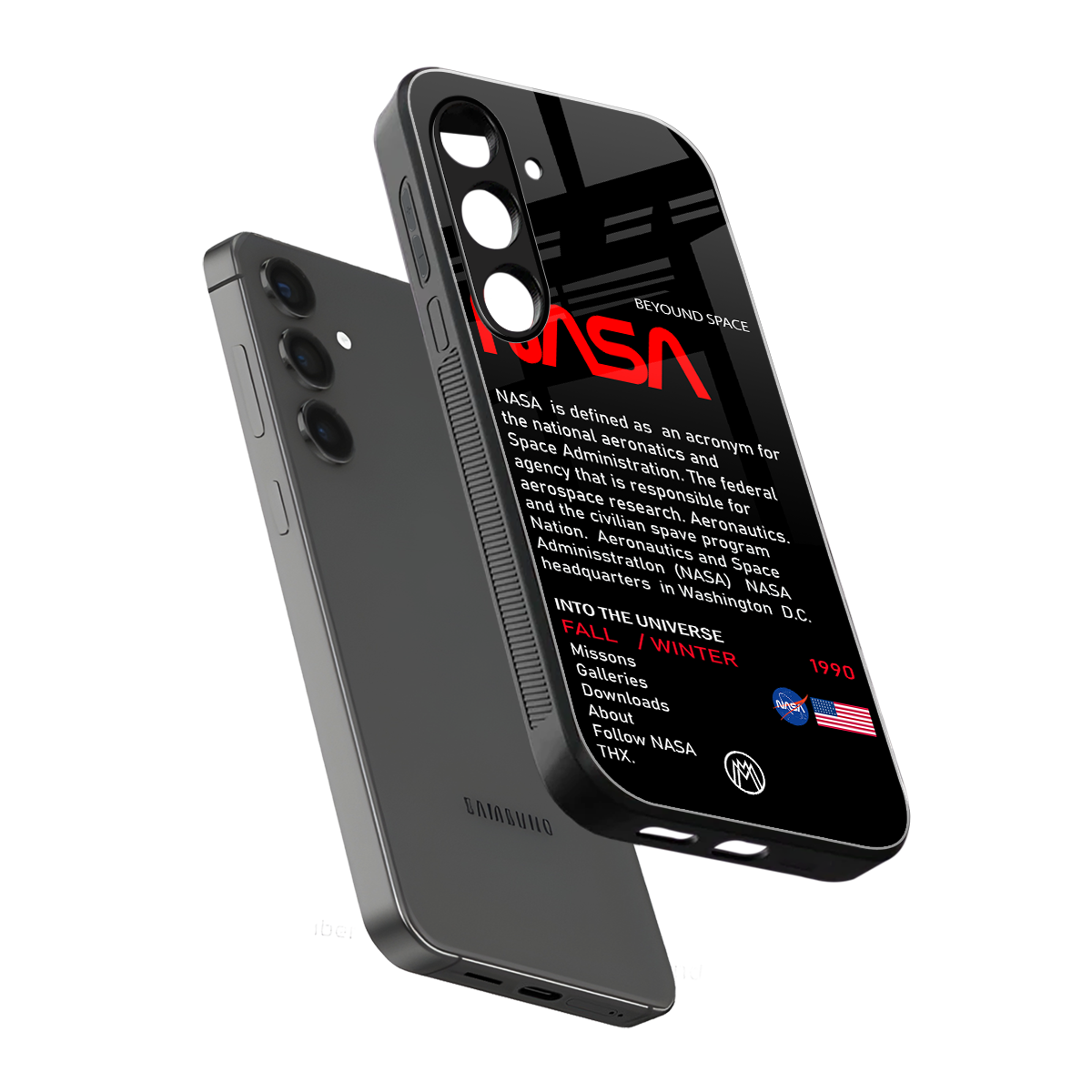 nasa project back phone cover | glass case for samsung galaxy s23 plus