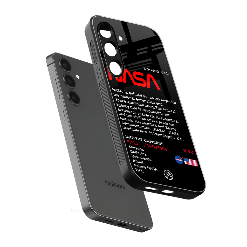 nasa project back phone cover | glass case for samsung galaxy s25 plus