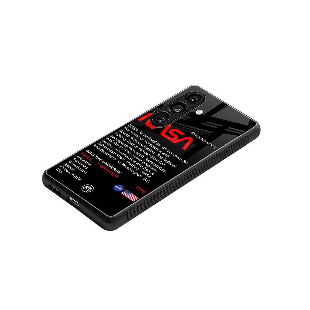 nasa project back phone cover | glass case for samsung galaxy s25 plus