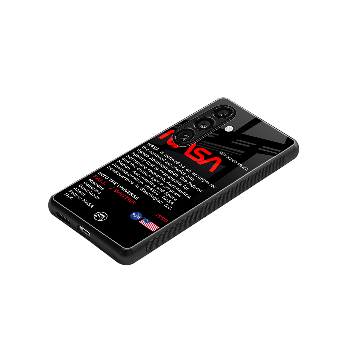 nasa project back phone cover | glass case for samsung galaxy s25 plus