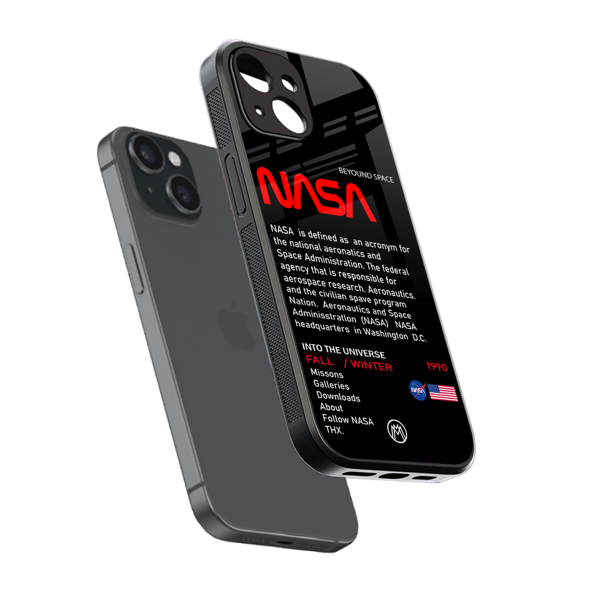nasa project back phone cover | glass case for iphone 15