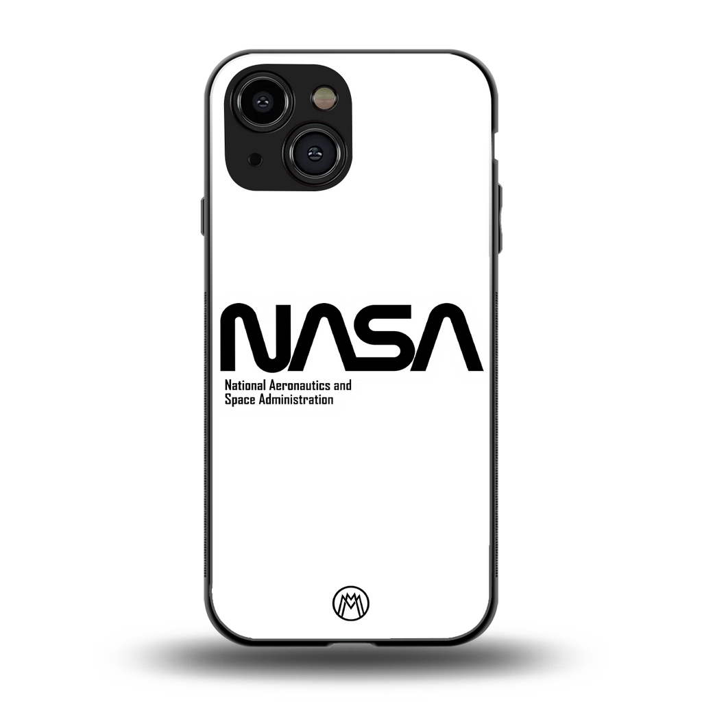 nasa white back phone cover | glass case for iphone 13 mini