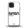 nasa white back phone cover | glass case for iphone 13 mini