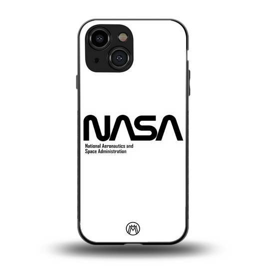 nasa white back phone cover | glass case for iphone 13 mini