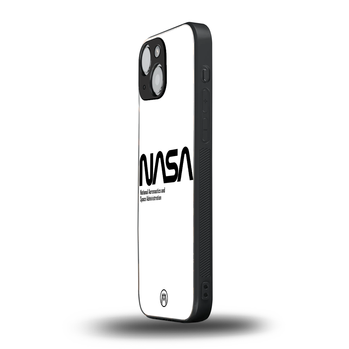 nasa white back phone cover | glass case for iphone 13 mini