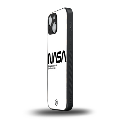 nasa white back phone cover | glass case for iphone 13 mini