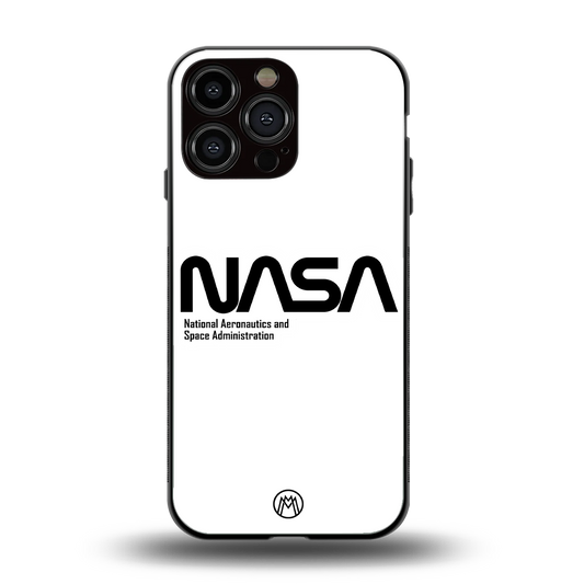 nasa white back phone cover | glass case for iphone 13 pro max