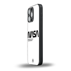 nasa white back phone cover | glass case for iphone 13 pro max