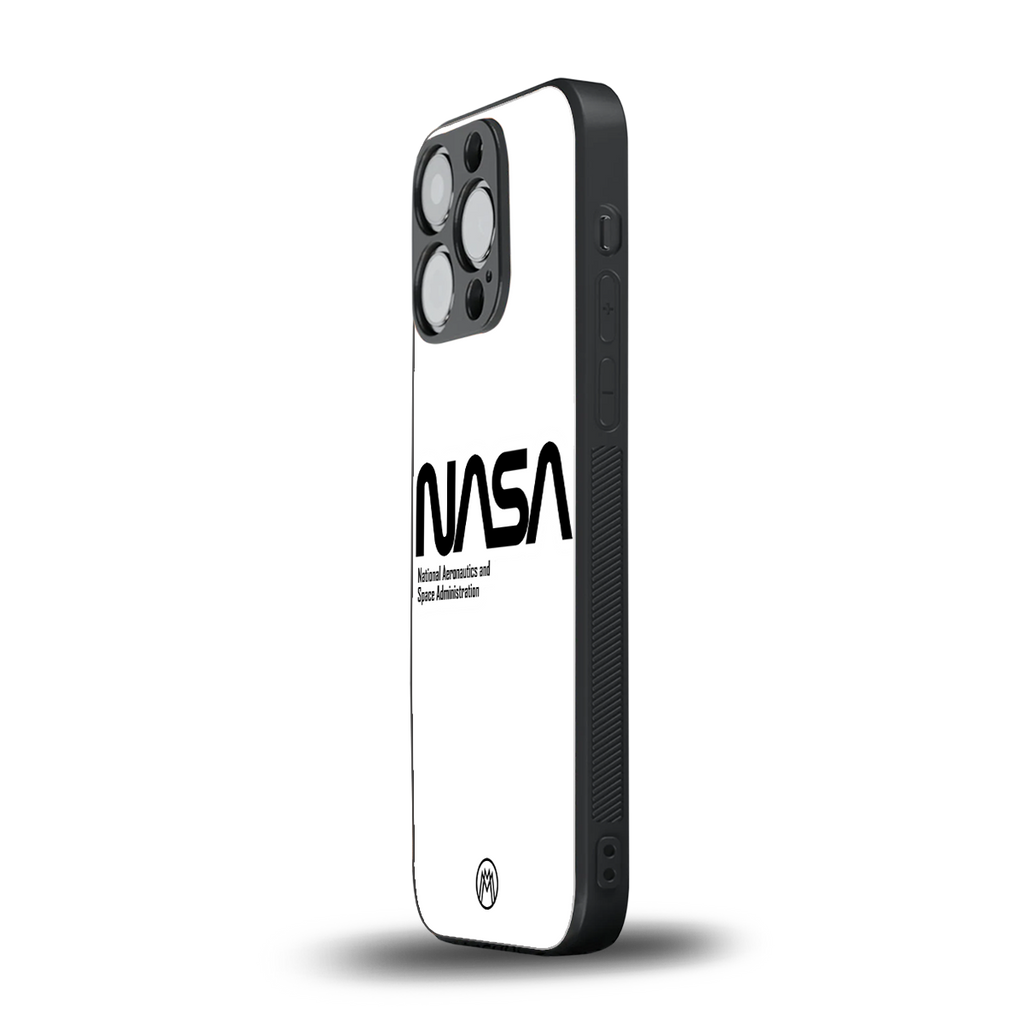nasa white back phone cover | glass case for iphone 13 pro