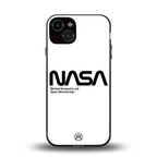 nasa white back phone cover | glass case for iphone 13