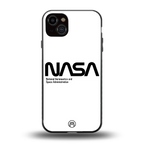 nasa white back phone cover | glass case for iphone 15 plus