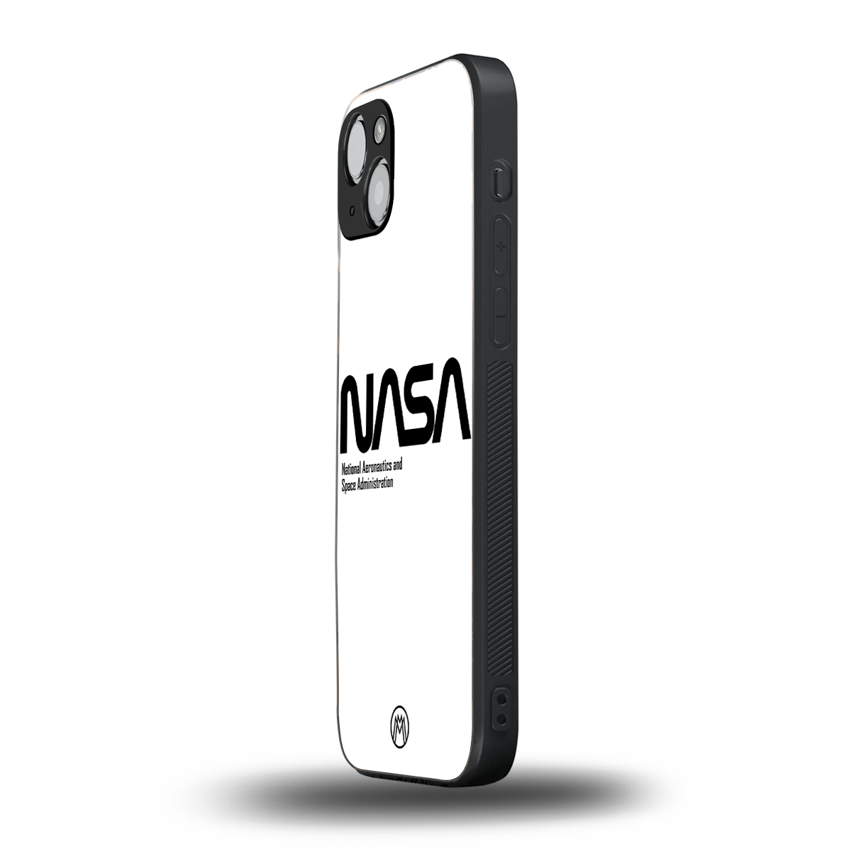 nasa white back phone cover | glass case for iphone 14 plus