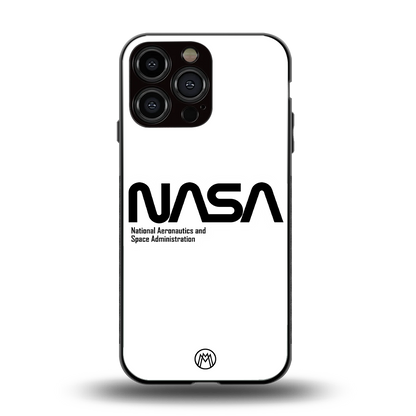 nasa white back phone cover | glass case for iphone 14 pro max