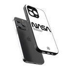 nasa white back phone cover | glass case for iphone 14 pro max