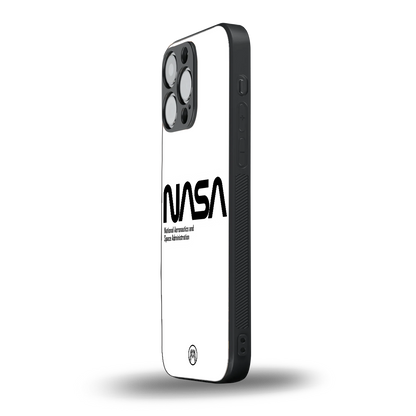 nasa white back phone cover | glass case for iphone 14 pro max