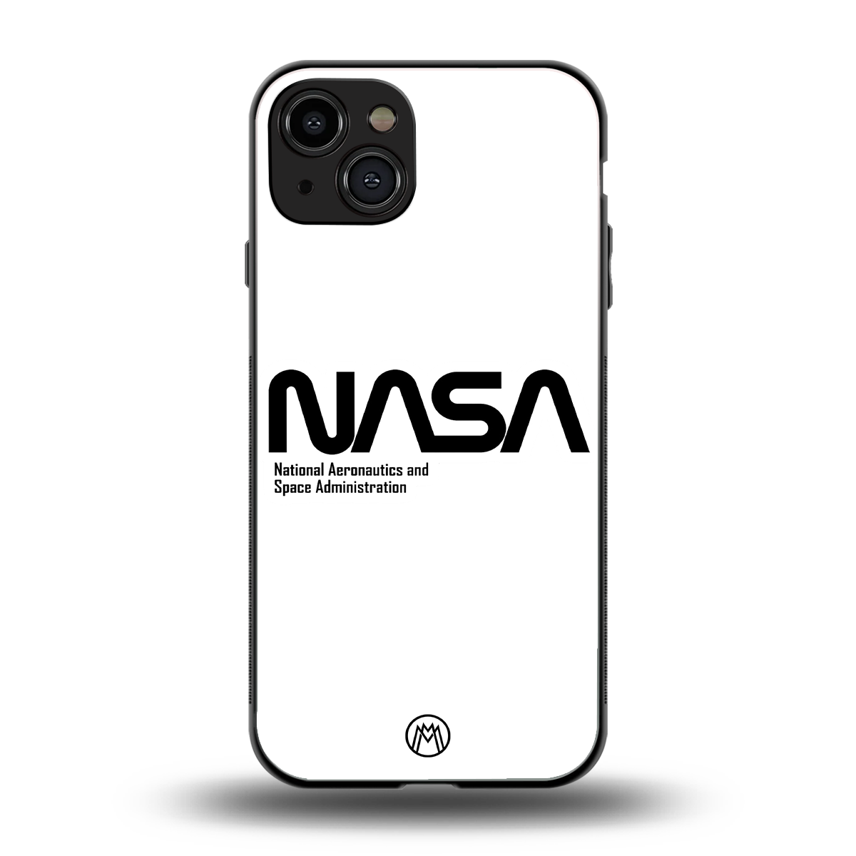 nasa white back phone cover | glass case for iphone 15