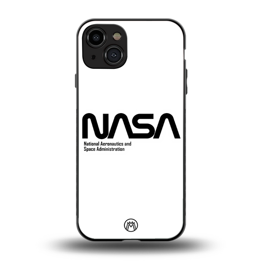 nasa white back phone cover | glass case for iphone 15