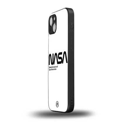 nasa white back phone cover | glass case for iphone 15