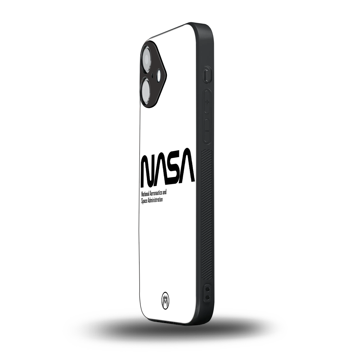 nasa white back phone cover | glass case for iphone 16 plus