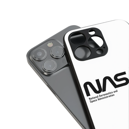 nasa white back phone cover | glass case for iphone 13 mini