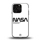 nasa white back phone cover | glass case for iphone 16 pro