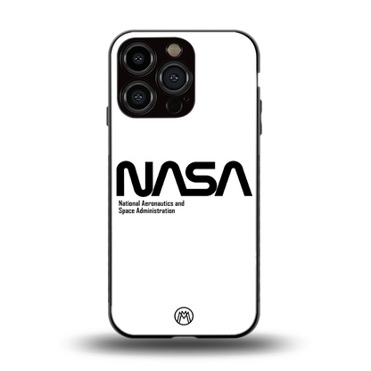 nasa white back phone cover | glass case for iphone 16 pro