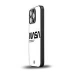 nasa white back phone cover | glass case for iphone 16 pro