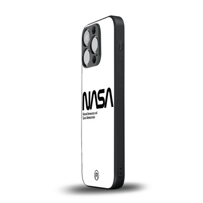 nasa white back phone cover | glass case for iphone 16 pro