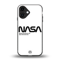 nasa white back phone cover | glass case for iphone 16