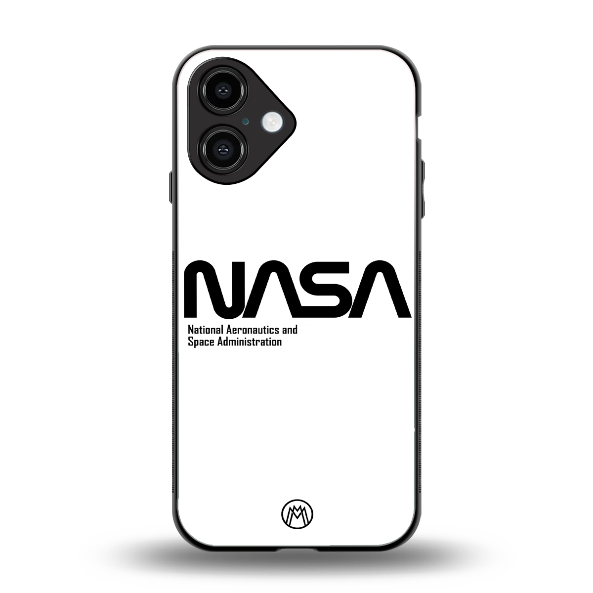 nasa white back phone cover | glass case for iphone 16