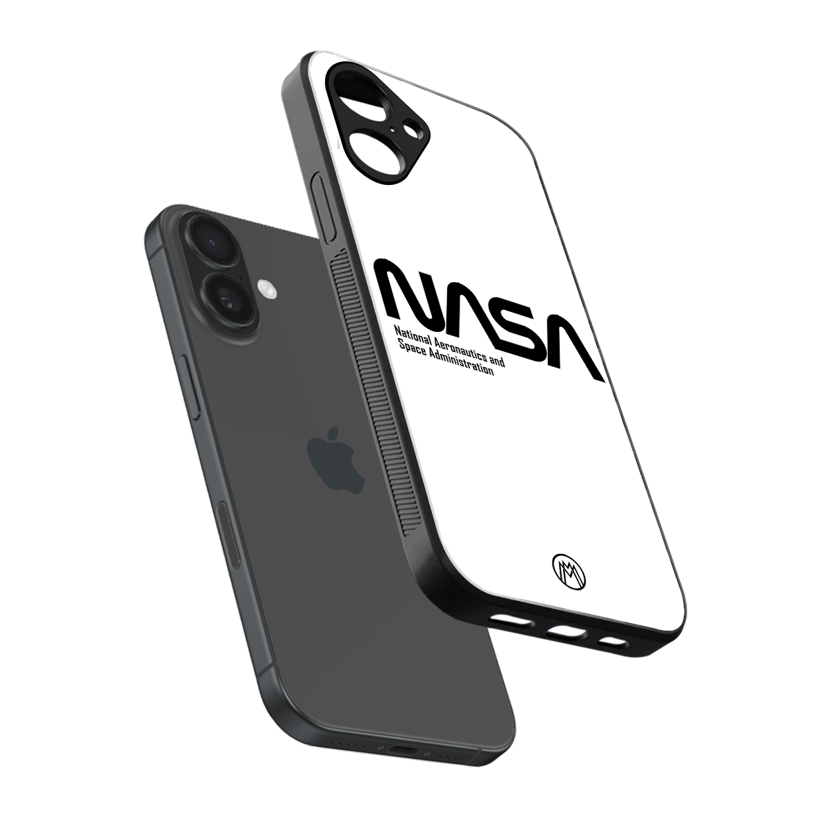 nasa white back phone cover | glass case for iphone 16