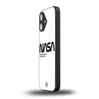 nasa white back phone cover | glass case for iphone 16