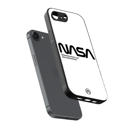 nasa white back phone cover | glass case for iphone 16e